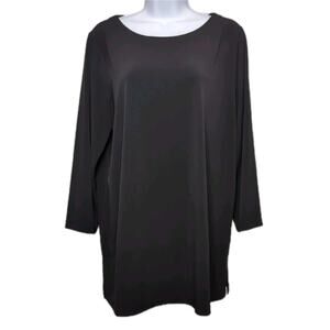 Susan Graver Modern‎ Essentials Size L Black Liquid Knit Bracelet Sleeve Stretch